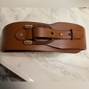 Ralph Lauren Brown Leather Woven Belt